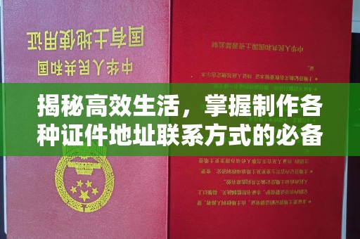 大连揭秘高效生活，掌握制作各种证件地址联系方式的必备技巧